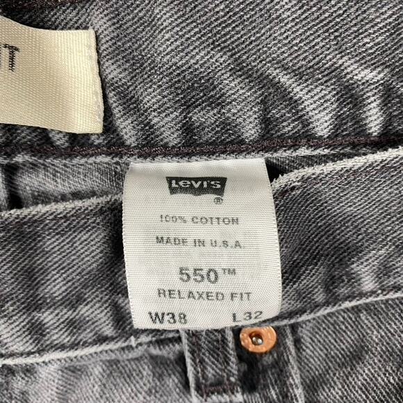 VTG Levi's 550 Relaxed Fit Jeans Men's 38x32 Measured (36x30) Gray - Picture 9 of 14